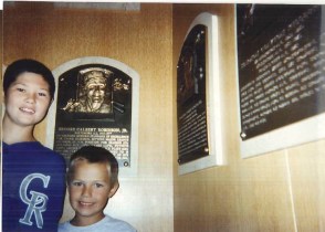 Stan and Zack with Brooks Robinson