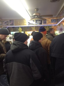 Pticek's was packed with patrons waiting patiently for their paczki's.