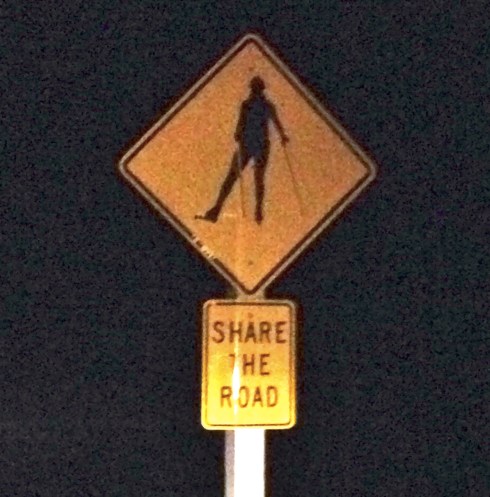 Look out for roadside skiers.